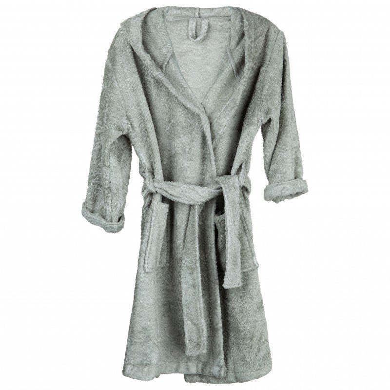 Halat de baie frotir din bambus pentru copii 8-10 ani Whisper Green