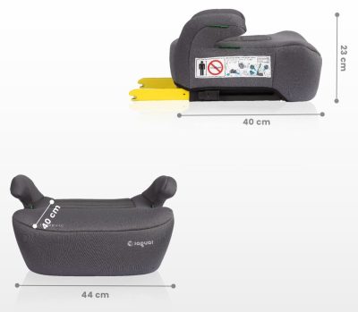 Inaltator auto copii Caretero Jaguar I-Size Roz 125-150 cm, fixare cu isofix, husa detasabila