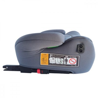 Inaltator auto pentru copii KidsCare FixiGo Gri cu isofix, 125-150 cm, husa lavabila, omologat R129 i-Size