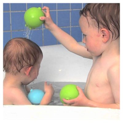 Jucarie de baie Mingiuta senzoriala cu apa Plui Rainball verde