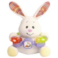 Jucarie interactiva bebe cu activitati si lumini 20 cm - Iepuras