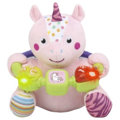 Jucarie interactiva bebe cu activitati si lumini 20 cm - Unicorn