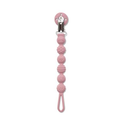 Lant din silicon pentru suzeta 0 luni+ Pink