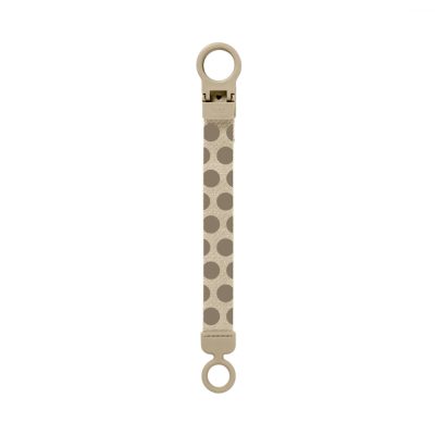 Lantisor clip Loop pentru suzeta Studio Collection Polka Dots Bibs Mega Vanilla Dark Oak