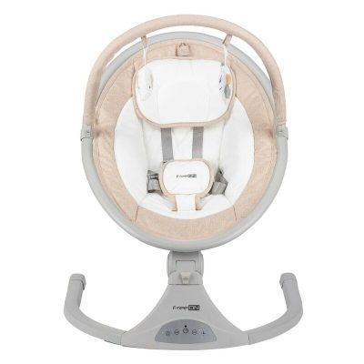 Leagan balansoar FreeOn Elite Beige cu 12 melodii, 5 viteze de balansare si 3 pozitii de reglare a spatarului