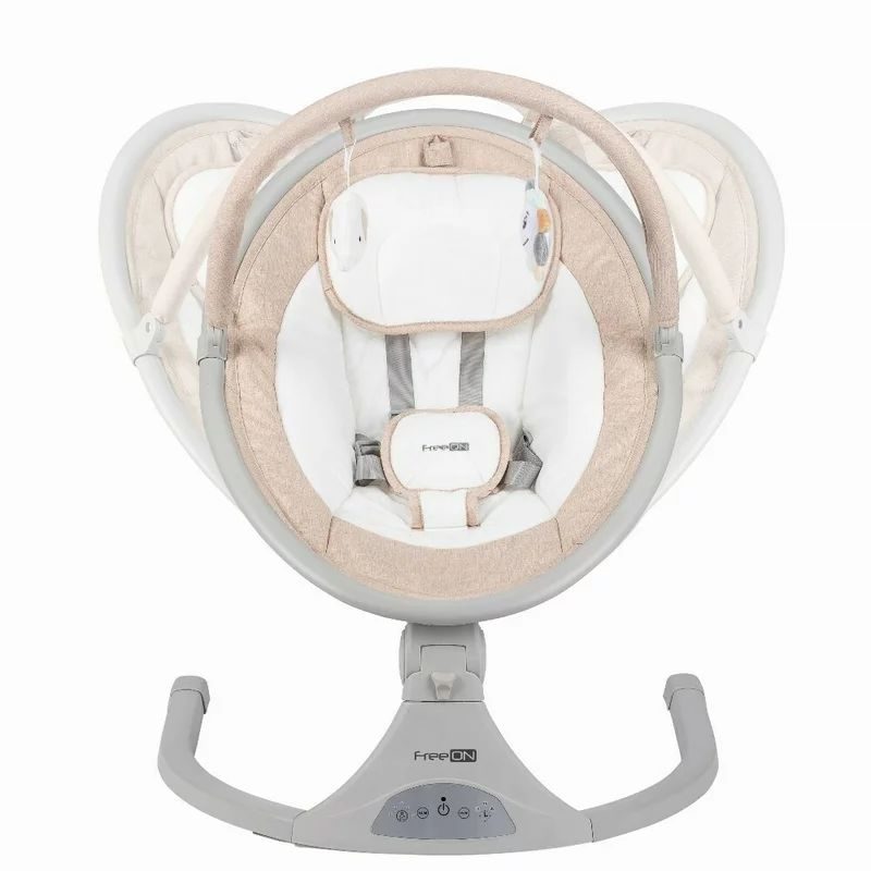 Leagan balansoar, FreeOn, Elite, Cu 12 melodii, 5 viteze de balansare si 3 pozitii de reglare a spatarului, Beige