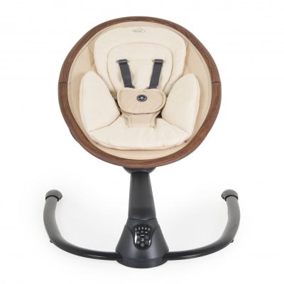 Leagan electric pentru bebelusi Cangaroo Cloud Premium Beige cu senzor de miscare,telecomanda,5 viteze de leganare cu temporizator,3 pozitii reglare sezut,miscare ce imita leganatul mamei,cadrul solid si stabil,adaptor inclus