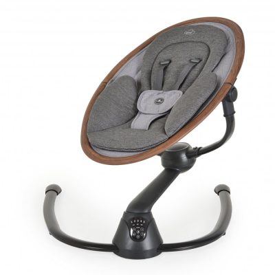 Leagan electric pentru bebelusi Cangaroo Cloud Premium Dark Grey cu senzor de miscare,telecomanda,5 viteze de leganare cu temporizator,3 pozitii reglare sezut,miscare ce imita leganatul mamei,cadrul solid si stabil