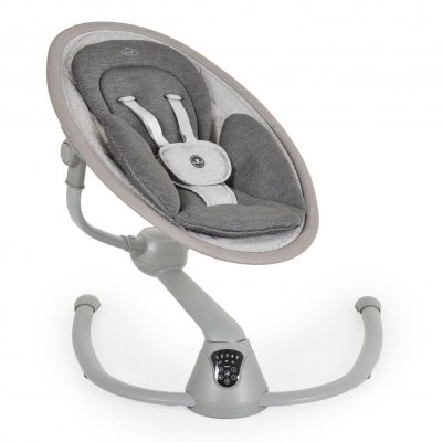 Leagan electric pentru bebelusi Cangaroo Cloud Premium Light Grey cu senzor de miscare,telecomanda,5 viteze de leganare cu temporizator,3 pozitii reglare sezut,miscare ce imita leganatul mamei,cadrul solid si stabil