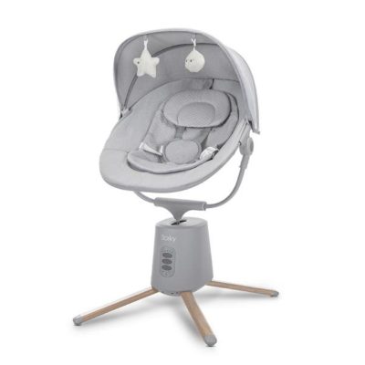 Leagan electric pentru bebelusi, Lorelli Storky, bluetooth, telecomanda, 5 viteze de leganare, Grey