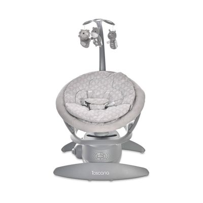 Leagan electric Toscana Grey Trees rotativ, panou muzical, telecomanda