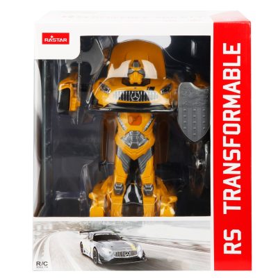 Masina transformabila cu telecomanda, Rastar, Mercedes AMG GT3, 1:14, Galben