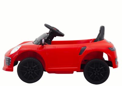 Masinuta electrica pentru copii 90W cu telecomanda lumini si sunete, 2 motoare, frana automata si panou audio Red