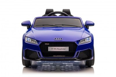 Masinuta electrica pentru copii Audi TTRS Roadster Saphire Blue 12V cu licenta,motoare 2x30w,roti EVA,scaun din piele,usi cu deschidere,faruri si stopuri LED,unitate audio cu muzica,centura de siguranta