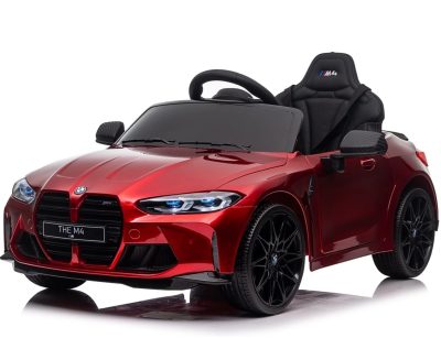 Masinuta electrica pentru copii, Bmw M4, 90W, 12V 7Ah, PREMIUM, culoare rosu vopsit