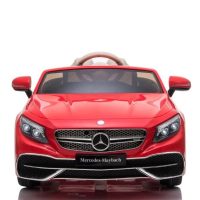 Masinuta electrica pentru copii, Mercedes S650 MAYBACH, putere 90W, baterie 12V, echipare Premium, rosie