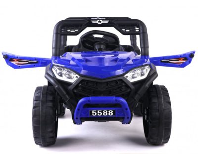 Masinuta electrica pentru copii Nichiduta 12V Off Road Race Blue cu telecomanda 2.4G,faruri cu lumini LED, sunete,muzica, 2 motoare x 35w,functie slow start,mufa USB,centura de siguranta
