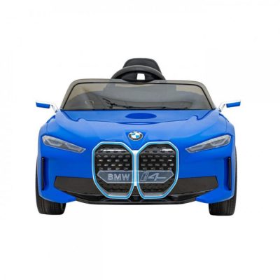 Masinuta electrica pentru copii Novokids BMW I4 cu telecomanda, roti din cauciuc EVA, max 30 kg , usi cu deschidere , 3 viteze, Albastru