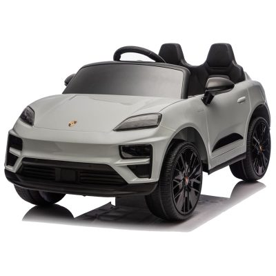 Masinuta electrica pentru copii, Porsche Macan, 140W 12V, roti EVA, scaun tapitat, echipata premium, gri