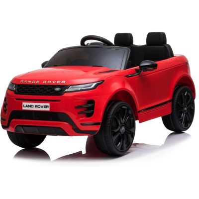 Masinuta electrica Range Rover, pentru copii 2-5 ani, 4x4, 140W-12V, roti moi, scaun tapitat, Premium, rosie