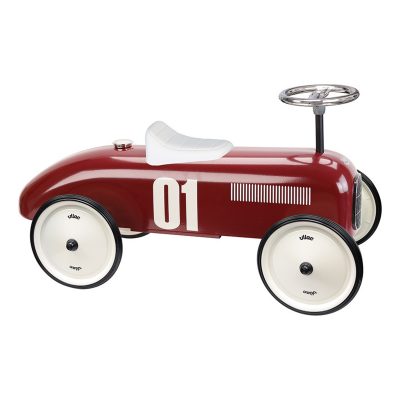 Masinuta pentru copii fara pedale Vilac metal burgundy cu design retro