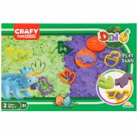 Nisip de modelat, Crafy, Lumea dinozaurilor, 250 g