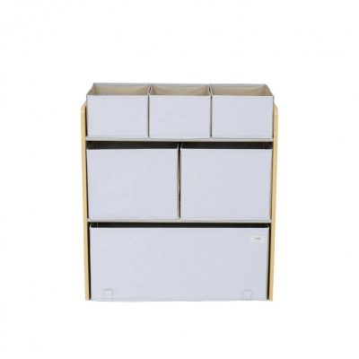 Organizator din material reciclat pentru jucarii Gri 3 Sprouts
