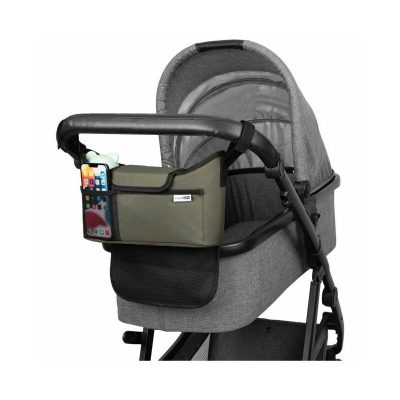 Organizator universal pentru carucior FreeON Olive Green cu multiple compartimente