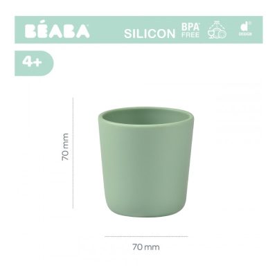 Pahar silicon Beaba Sage Green