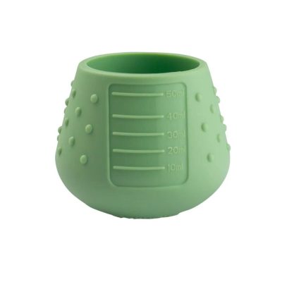 Pahar verde din silicon pentru bebelusi 50 ml