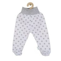 Pantalonasi, New Baby, Cu botosei, Marime 56, Din bumbac 100%, Classic II Grey with stars