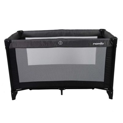 Pat de voiaj cu 2 nivele Nania Soda grey pliere compacta, robust, geanta transport inclusa