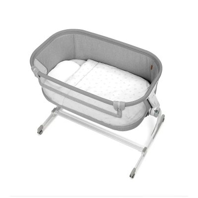 Patut co-sleeper, Jane, Babyside III, Reglabil in 6 pozitii pe inaltime, Cu lenjerie si roti, Pana la 9 kg, 0 luni+, 85x60x66 cm, EN 1130:2019, EN 16890:2017 +A1:2021, Mist