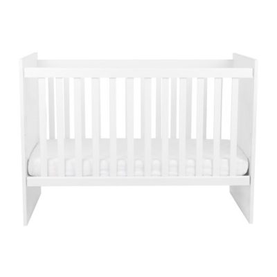 Patut din lemn 124x67 cm KikkaBoo Ayla White,3 nivele de regalare a inaltimii suportului de saltea,PAL laminat de 18 mm si profil MDF,fabricat in conformitate cu EN 716,design stabil si modern