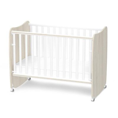 Patut pentru copii Lorelli Stars White Light Oak 120x60 cm, functie de leganare, transformabil in casuta