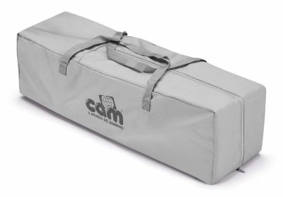 Patut plibil pentru copii Cam Sonno Gri ultraportabil, saltea, buzunar depozitare, geanta de transport inclusa