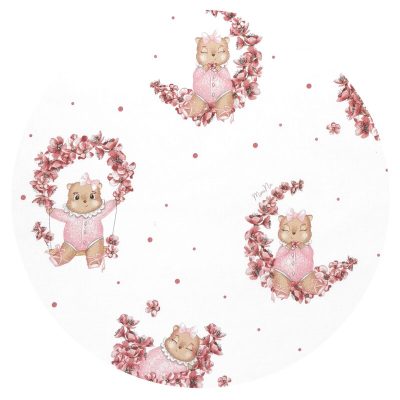 Perna bebelus MimiNu profilata cu doua fete din catifea si bumbac 23x26 cm Velvet Betty