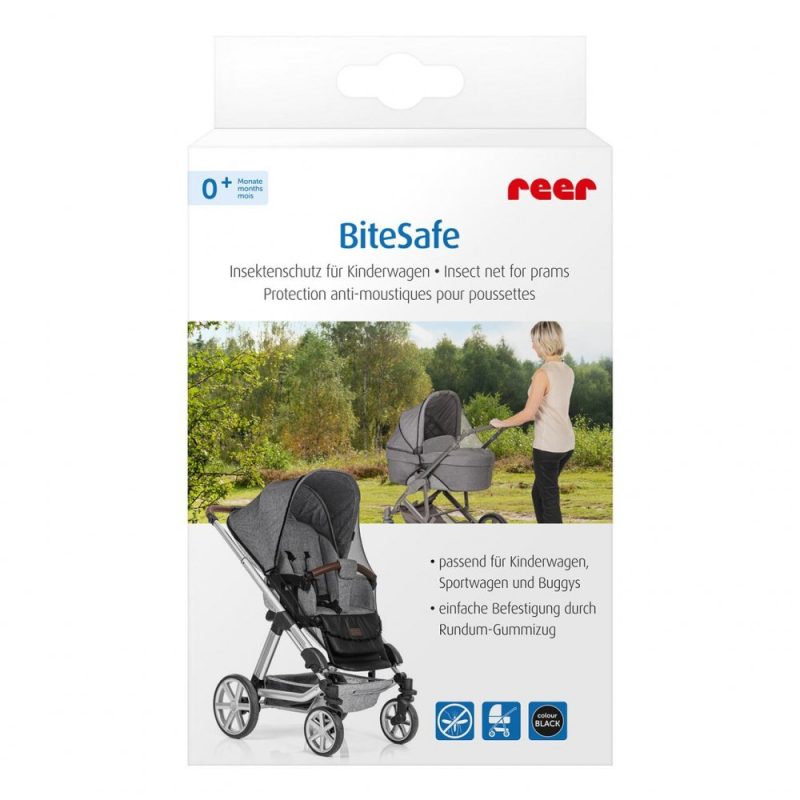 Plasa de insecte  Reer BiteSafe pentru carucior bebelusi black