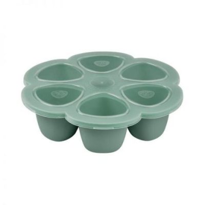 Recipient ermetic silicon multiportii 6x90 ml Beaba Sage Green