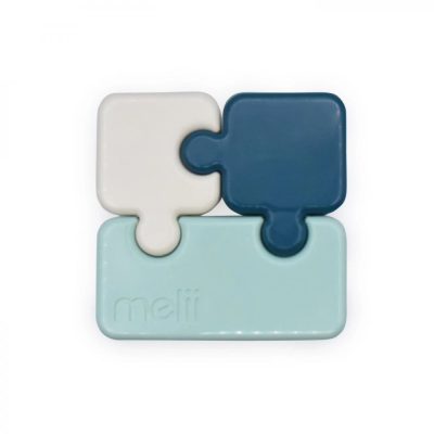 Recipient pentru hrana Melii luxe puzzle bleumarin ivoire menta