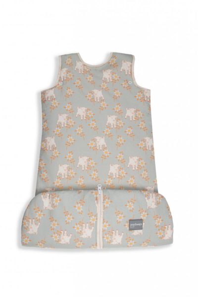 Sac de dormit din bumbac 0-24 luni Grow with me Animale de Epoca Sky Blue Sleepee 2,5 tog