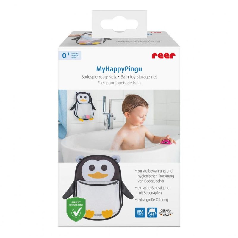 Saculet Reer din plasa pentru jucarii de baie prindere cu ventuze My Happy Pingu