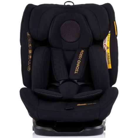 Scaun auto Chipolino Techno iGrow I-Size 40-150 cm cu sistem Isofix si sezut rotativ noir