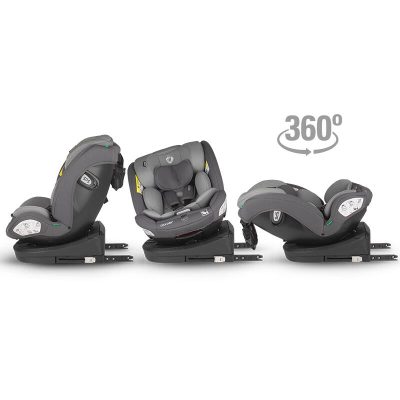 Scaun auto cu Isofix Coccolle Nyota Diamond Black 40-150 cm, i-Size, 4 pozitii inclinare, Rotire 360 cu o singura mana, Tetiera reglabila, Husa detasabila, Sistem antibasculare Top Tether, Pozitie somn, 0-12 ani