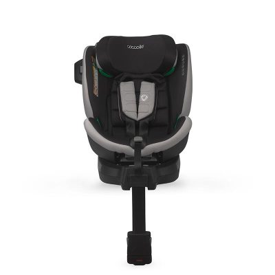 Scaun auto iSize Coccolle Mago Jet Black 40-150 cm, isofix, picior de fixare, rotire 360 grade, tetiera reglabila