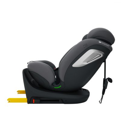 Scaun auto Kinderkraft I-Grow 2 Plus Grey 40-150 cm, cu rotatie 360, tetiera reglabila, sistem Isofix si Top Tether