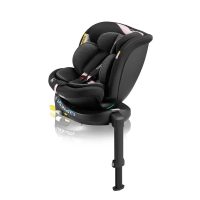 Scaun auto, Lionelo, i-Size Navy, 0-36 Kg, 40-150 cm, Cu isofix si picior de fixare, Protectie laterala, Rotire 360 grade, Ajustare spatar in 4 pozitii, Tetiera reglabila in 11 trepte, Conform cu R129, Negru/Roz