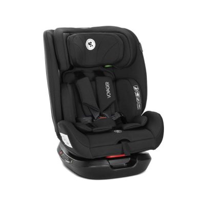 Scaun auto pentru copii Lorelli Voyager Black i-Size, inclusa pernuta de calatorie, 0 luni-12 ani, 40-150 cm