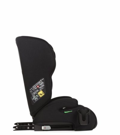 Scaun auto si inaltator 2 in 1 Adamex Kayo Negru cu isofix, omologat R129 i-Size, matlasat, suport pahar, 100-150 cm