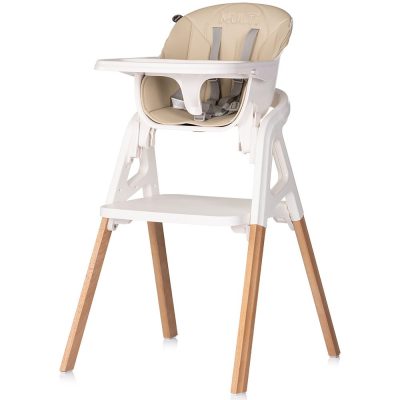 Scaun de masa 4 in 1 Chipolino Multi Cashmere transformabil, reglabil, picioare elegante din lemn
